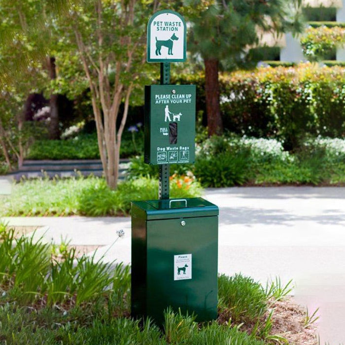 Bench Dog Park Poop Bags Pet Waste Containers Heavy-Duty Dog Poop